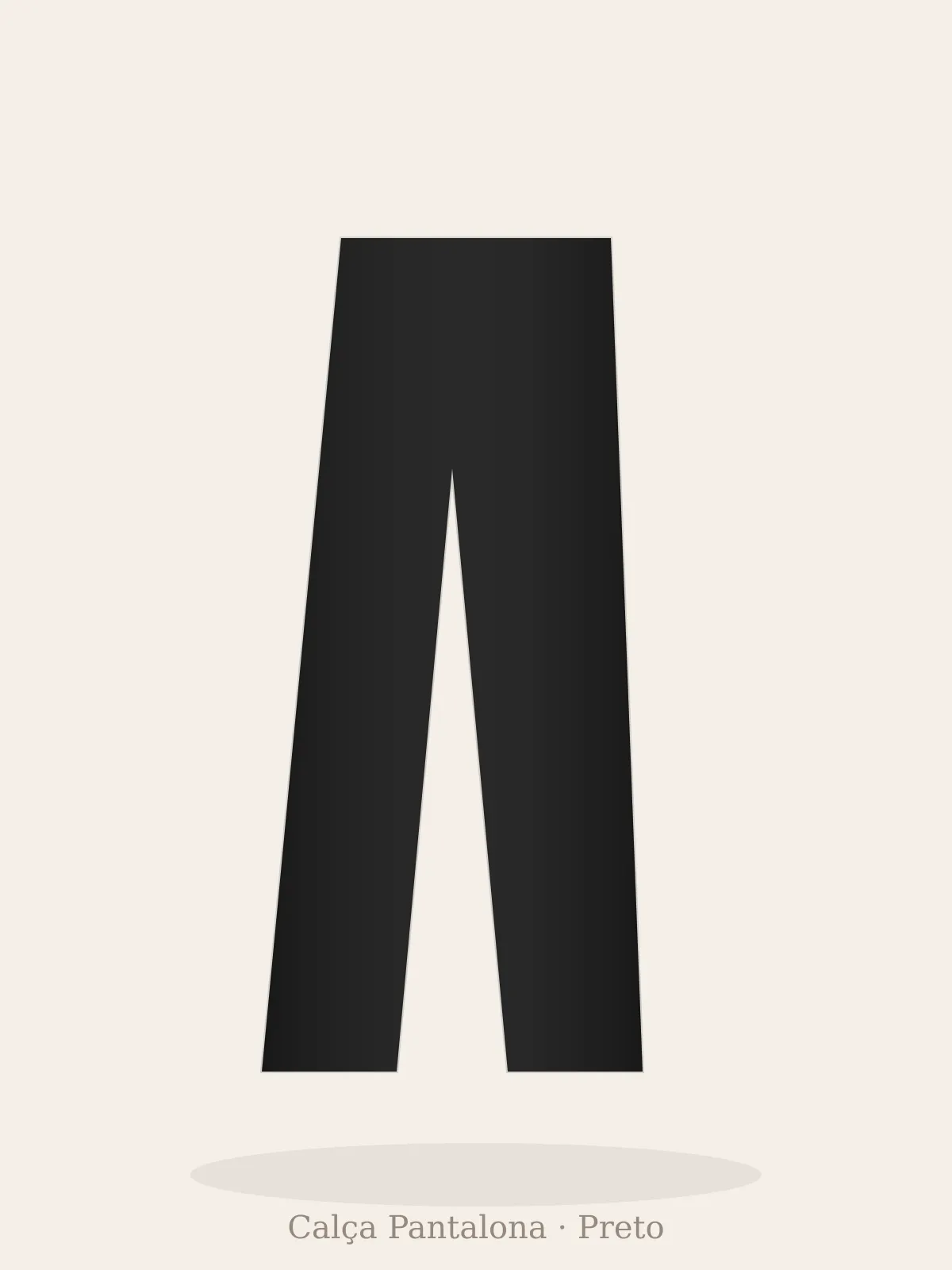 Calça Pantalona Alfaiataria Lívia Preto — vista 1