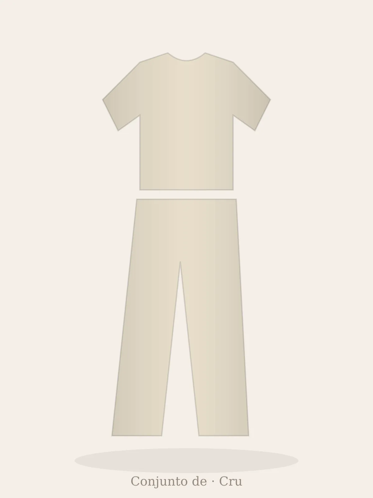 Conjunto de Linho Colete e Pantalona Aurora Cru — vista 1